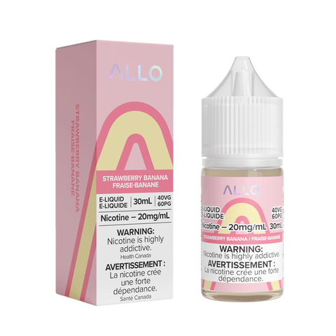 Allo Salt - Strawberry Banana Nic Salt E-Liquid available on Canada online vape shop