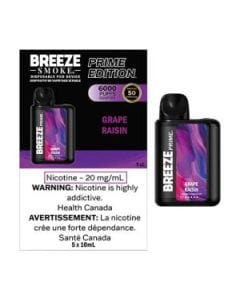 Breeze Prime 6K - Grape Disposable Vape available on Canada online vape shop