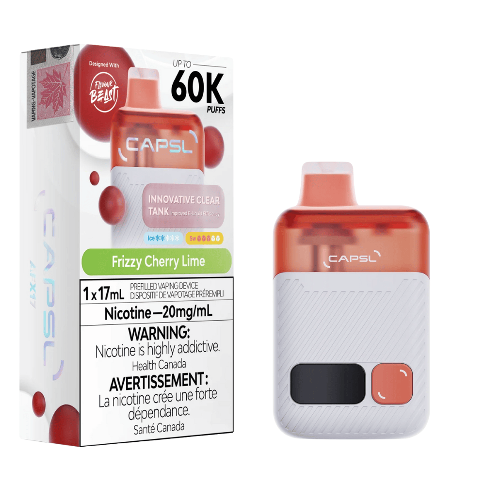 CAPSL 60K By Flavour Beast - Frizzy Cherry Lime Disposable Vape available on Canada online vape shop