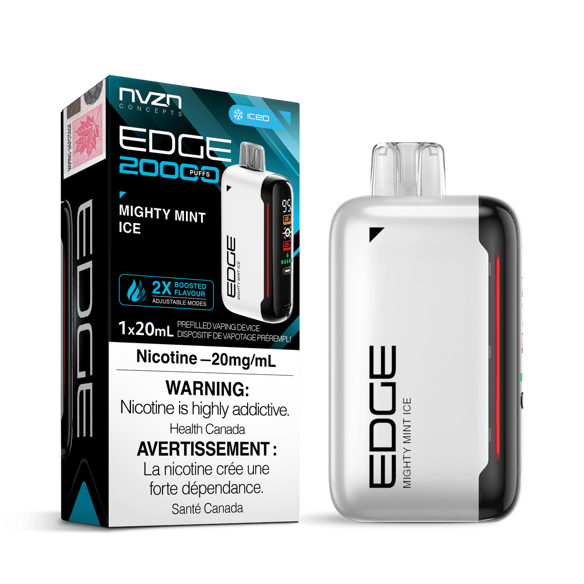 Edge By NVZN - Mighty Mint Ice Disposable Vape available on Canada online vape shop