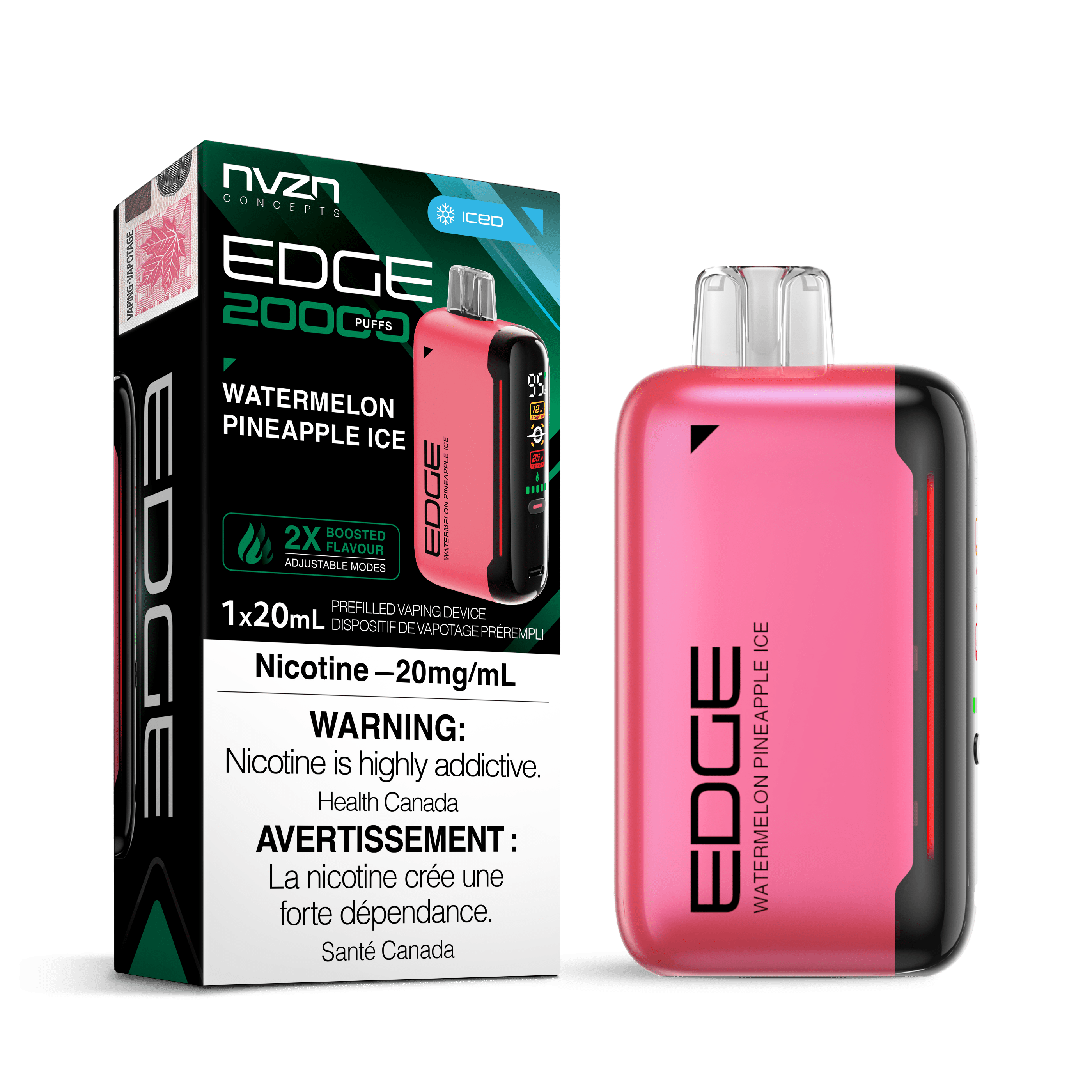 Edge By NVZN - Watermelon Pineapple Ice Disposable Vape available on Canada online vape shop