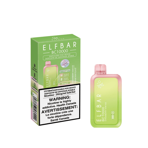 Elf Bar 10K - Strawberry Kiwi Ice Disposable Vape available on Canada online vape shop