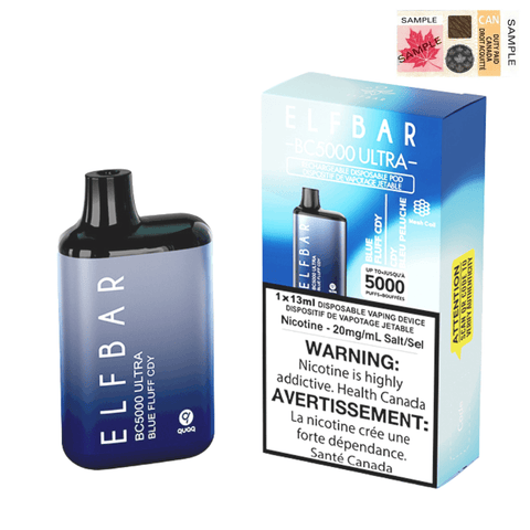 Elf Bar BC5000 Ultra - Blue Fluff Cdy Disposable Vape available on Canada online vape shop