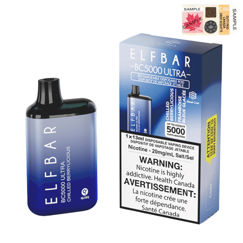 Elf Bar BC5000 Ultra - Chilled Berrylicious Disposable Vape available on Canada online vape shop