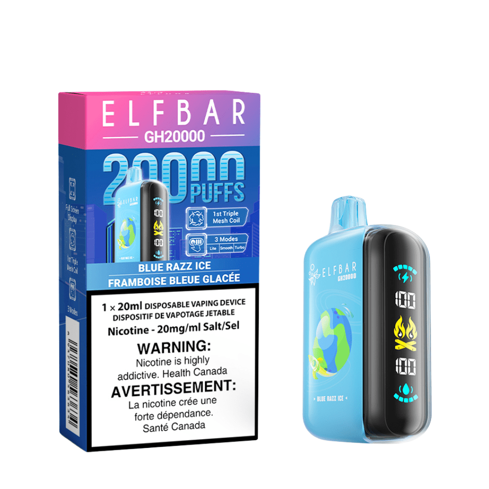 Elf Bar GH20K - Blue Razz Ice Disposable Vape available on Canada online vape shop