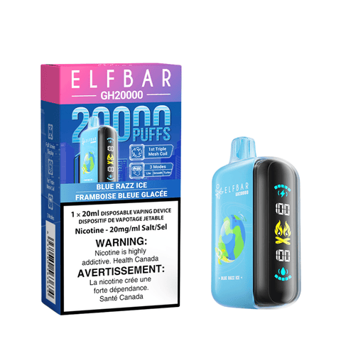 Elf Bar GH20K - Blue Razz Ice Disposable Vape available on Canada online vape shop