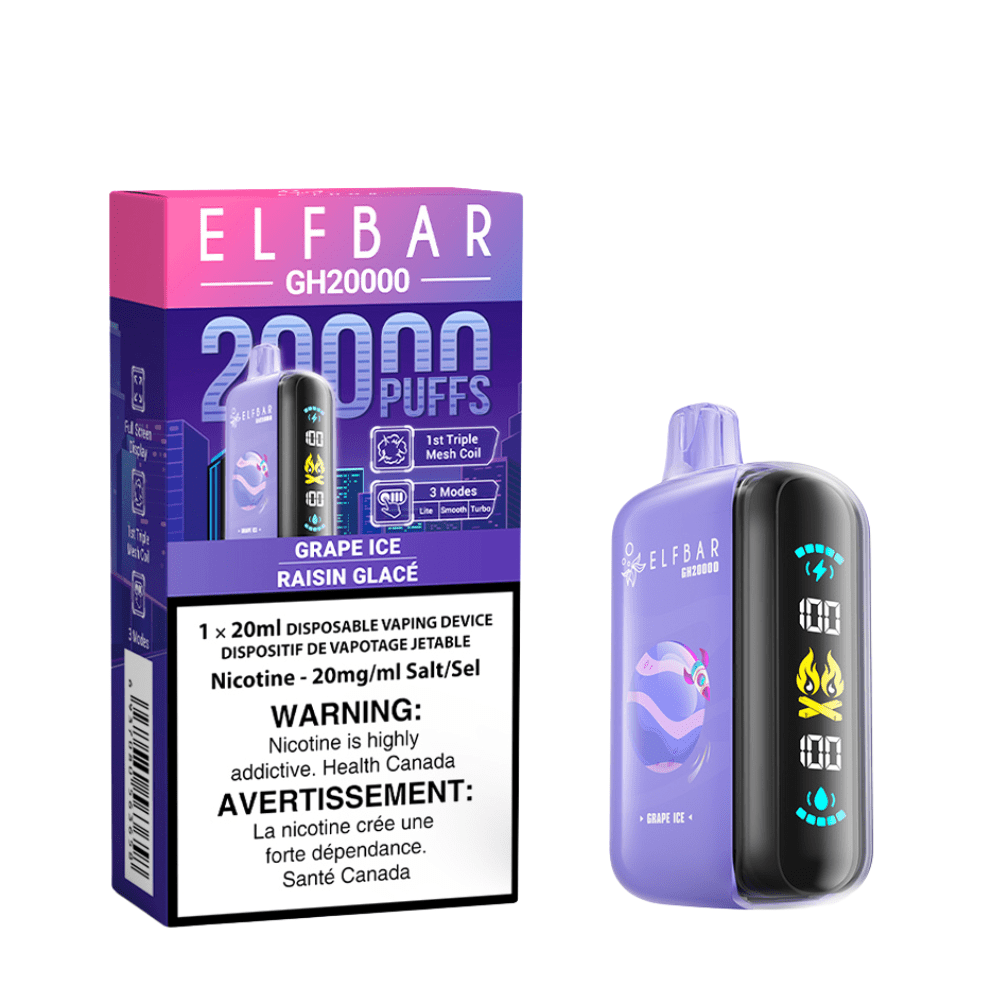 Elf Bar GH20K - Grape Ice Disposable Vape available on Canada online vape shop