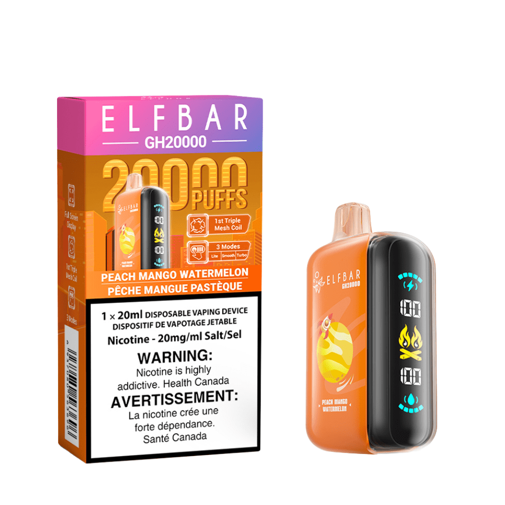 Elf Bar GH20K - Peach Mango Watermelon Disposable Vape available on Canada online vape shop