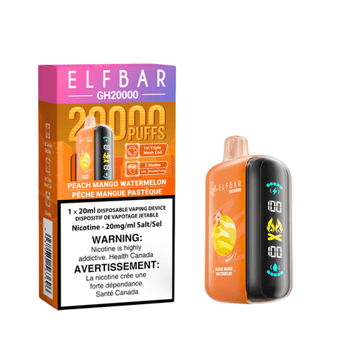 Elf Bar GH20K - Peach Mango Watermelon Disposable Vape available on Canada online vape shop