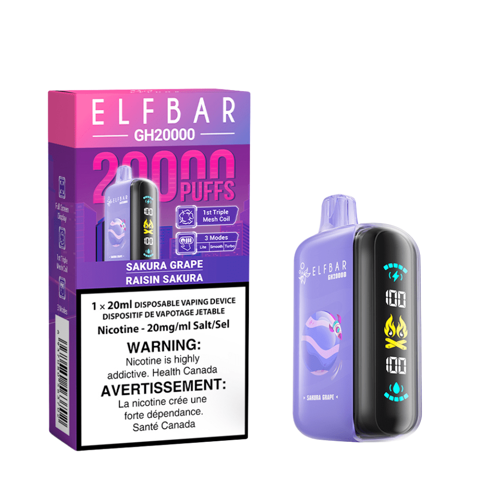 Elf Bar GH20K - Sakura Grape Disposable Vape available on Canada online vape shop