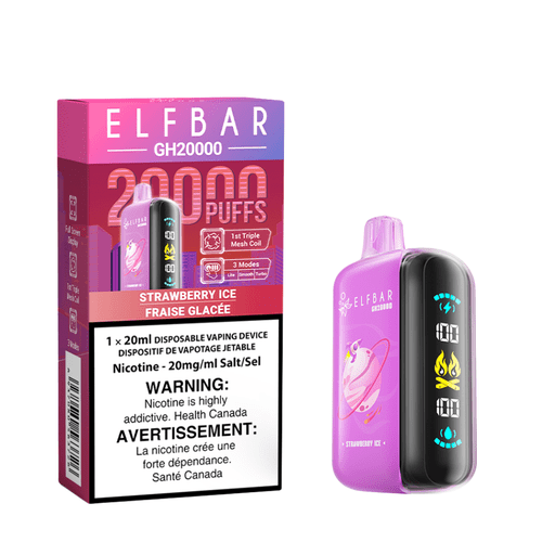 Elf Bar GH20K - Strawberry Ice Disposable Vape available on Canada online vape shop