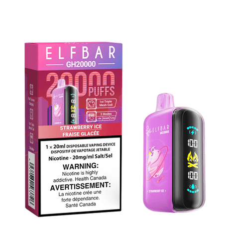 Elf Bar GH20K - Strawberry Ice Disposable Vape available on Canada online vape shop