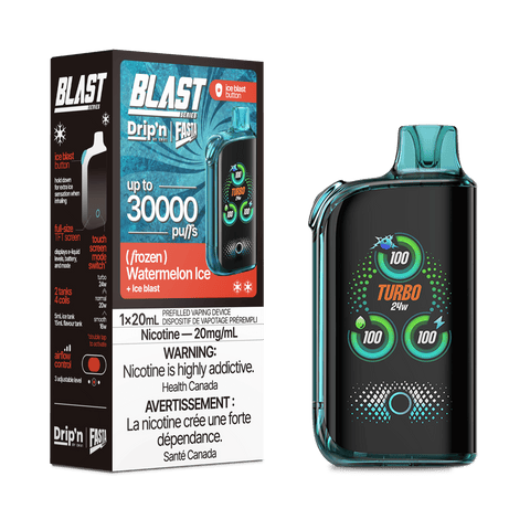 ENVI Drip'n Fasta Blast 30k - Watermelon Ice Disposable Vape available on Canada online vape shop