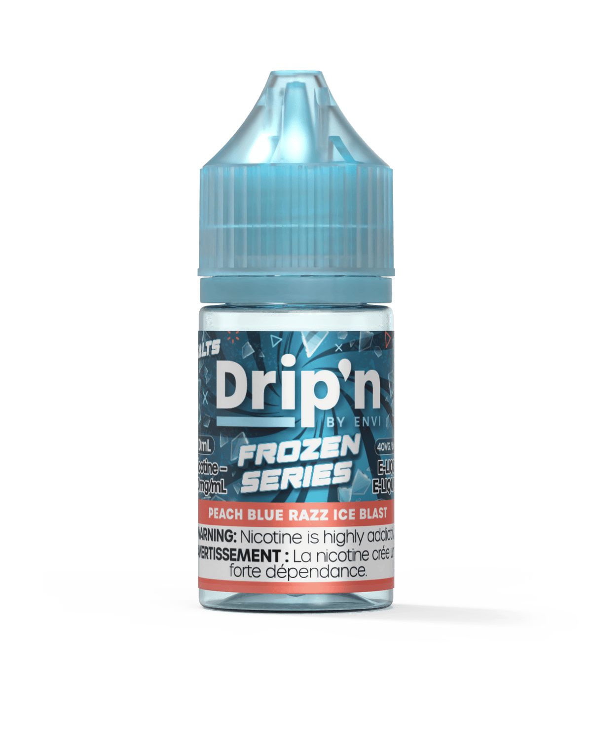 Envi Drip'n Frozen Salt - Peach Blue Razz Ice Blast available on Canada online vape shop