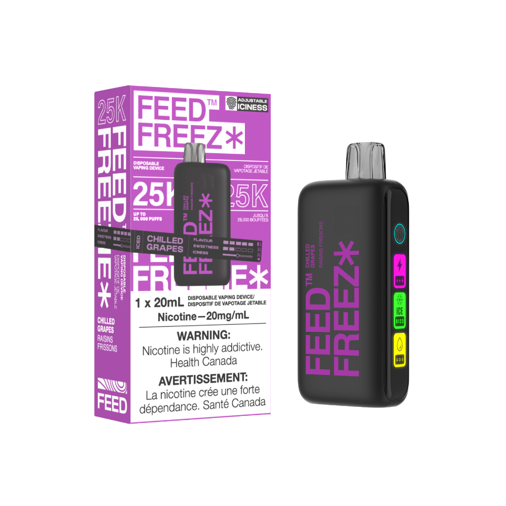 FEED FREEZ 25K - Chilled Grapes Disposable Vape available on Canada online vape shop