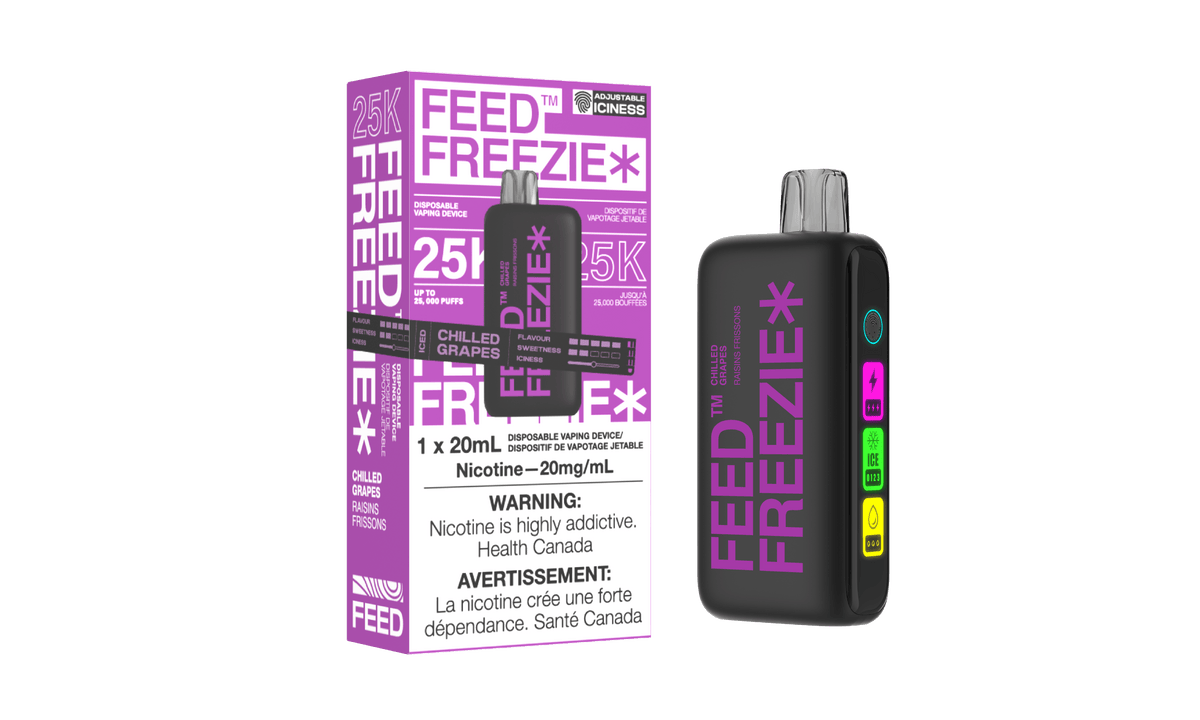 FEED Freezie 25K - Chilled Grapes Disposable Vape available on Canada online vape shop