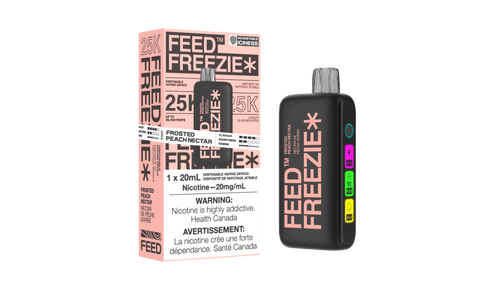 FEED Freezie 25K - Frosted Peach Nectar Disposable Vape available on Canada online vape shop