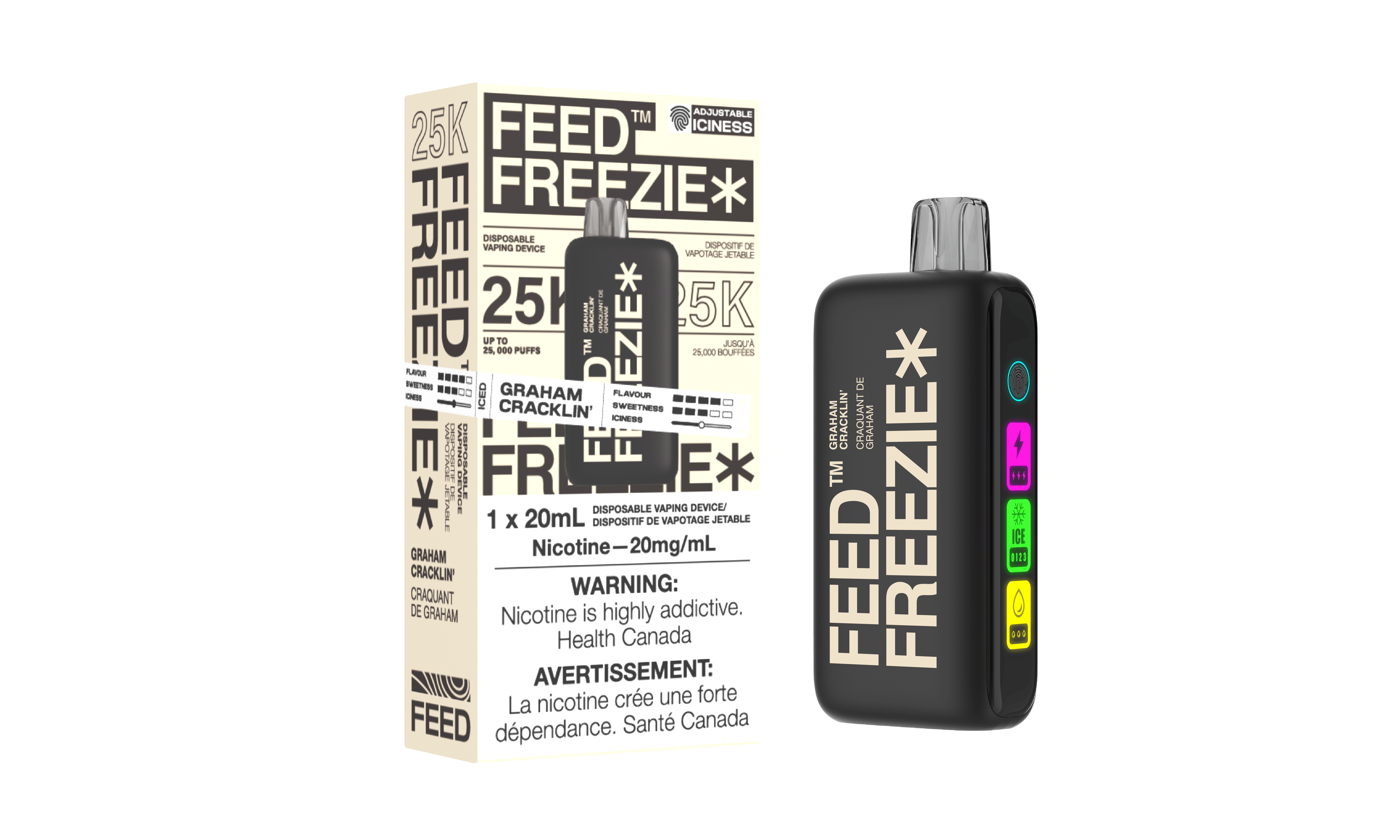 FEED Freezie 25K - Graham Cracklin Disposable Vape available on Canada online vape shop