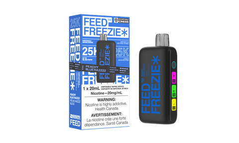 FEED Freezie 25K - Peachy Blue Razz Disposable Vape available on Canada online vape shop