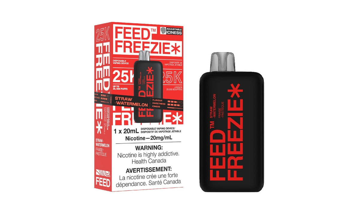 FEED Freezie 25K - Straw-Watermelon Disposable Vape available on Canada online vape shop