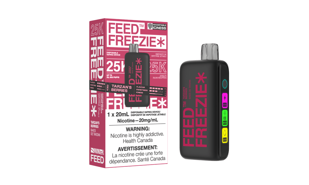 FEED Freezie 25K - Tarzan's Berries Disposable Vape available on Canada online vape shop