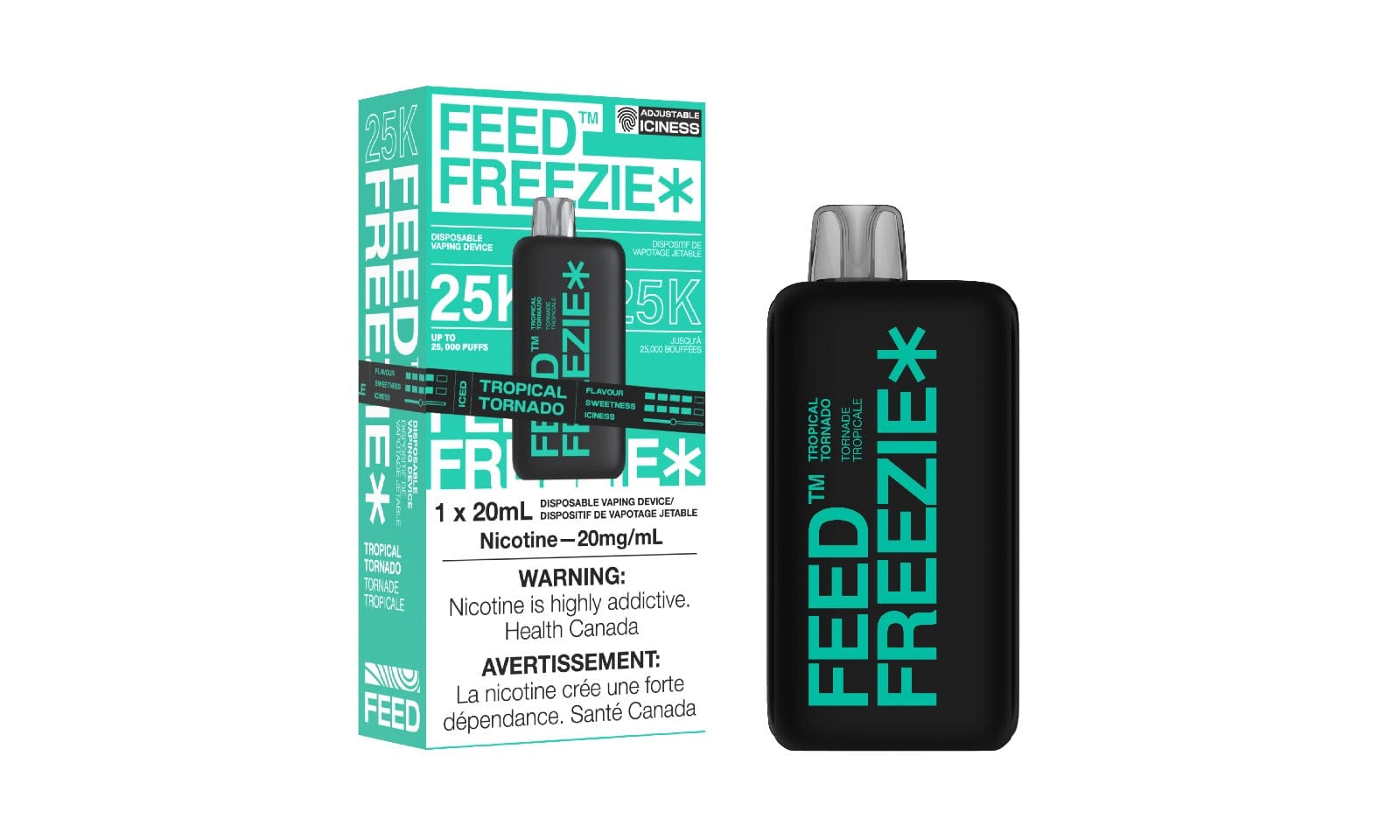 FEED Freezie 25K - Tropical Tornado Disposable Vape available on Canada online vape shop