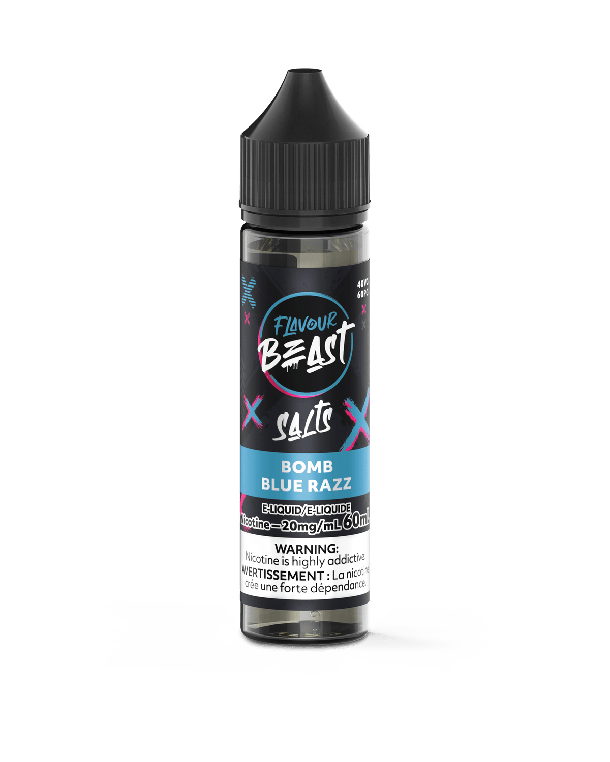 Flavour Beast 60ML Salt - Bomb Blue Razz Nic Salt E-Liquid available on Canada online vape shop