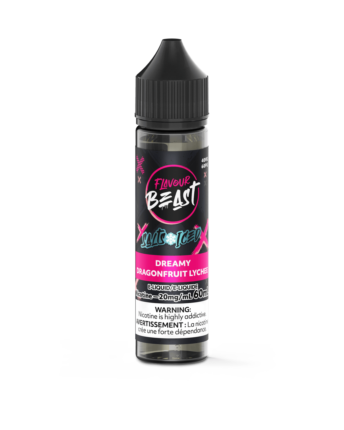 Flavour Beast 60ML Salt - Dreamy Dragonfruit Lychee Iced Nic Salt E-Liquid available on Canada online vape shop