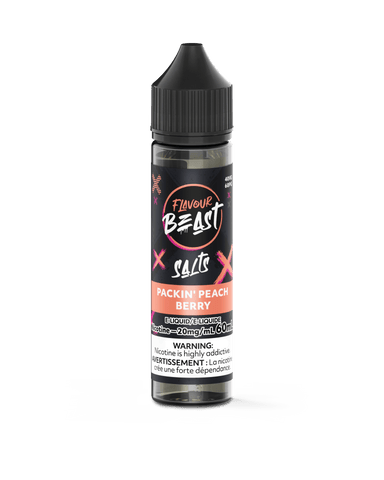 Flavour Beast 60ML Salt - Packin Peach Berry Nic Salt E-Liquid available on Canada online vape shop