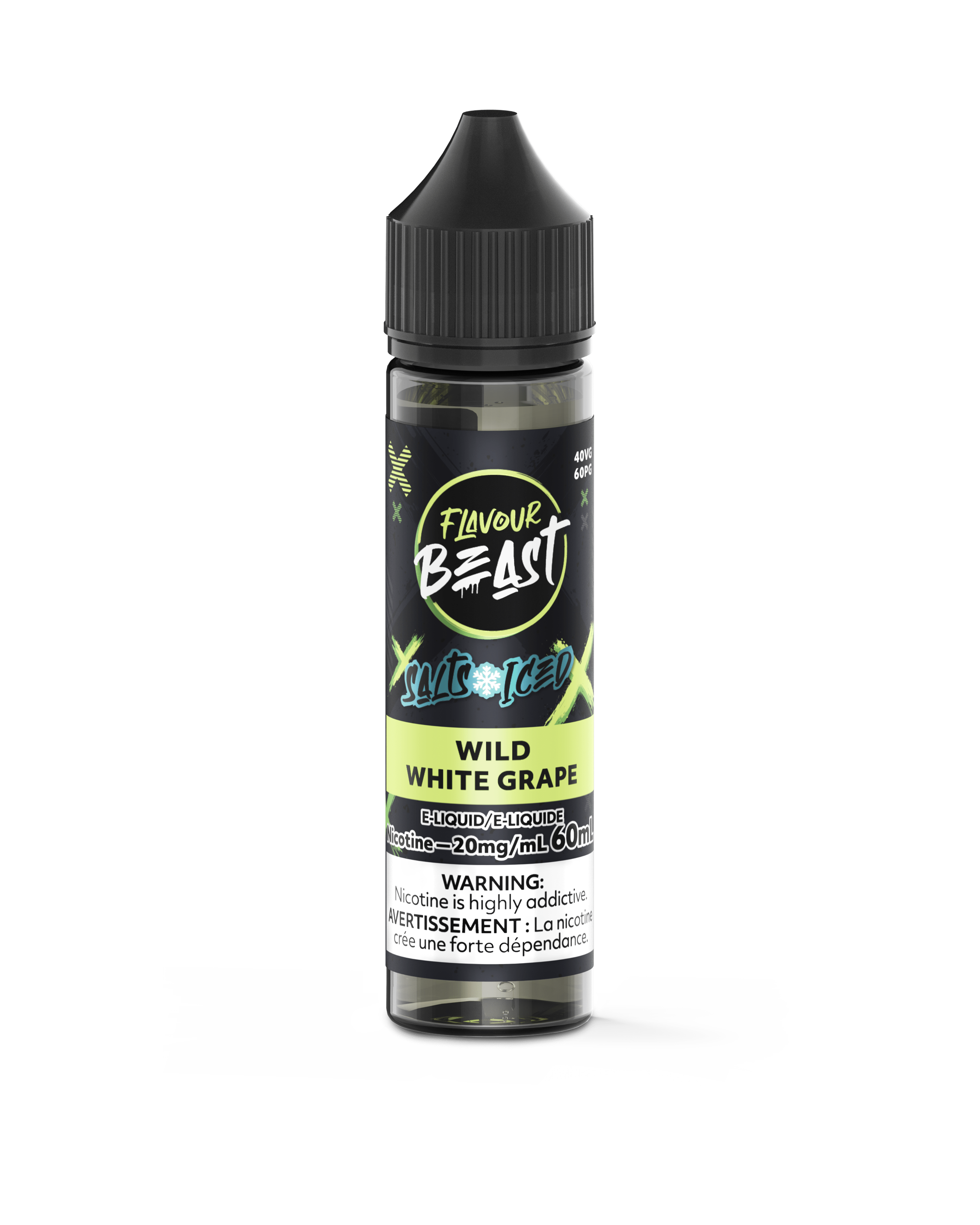 Flavour Beast 60ML Salt - Wild White Grape Iced Nic Salt E-Liquid available on Canada online vape shop