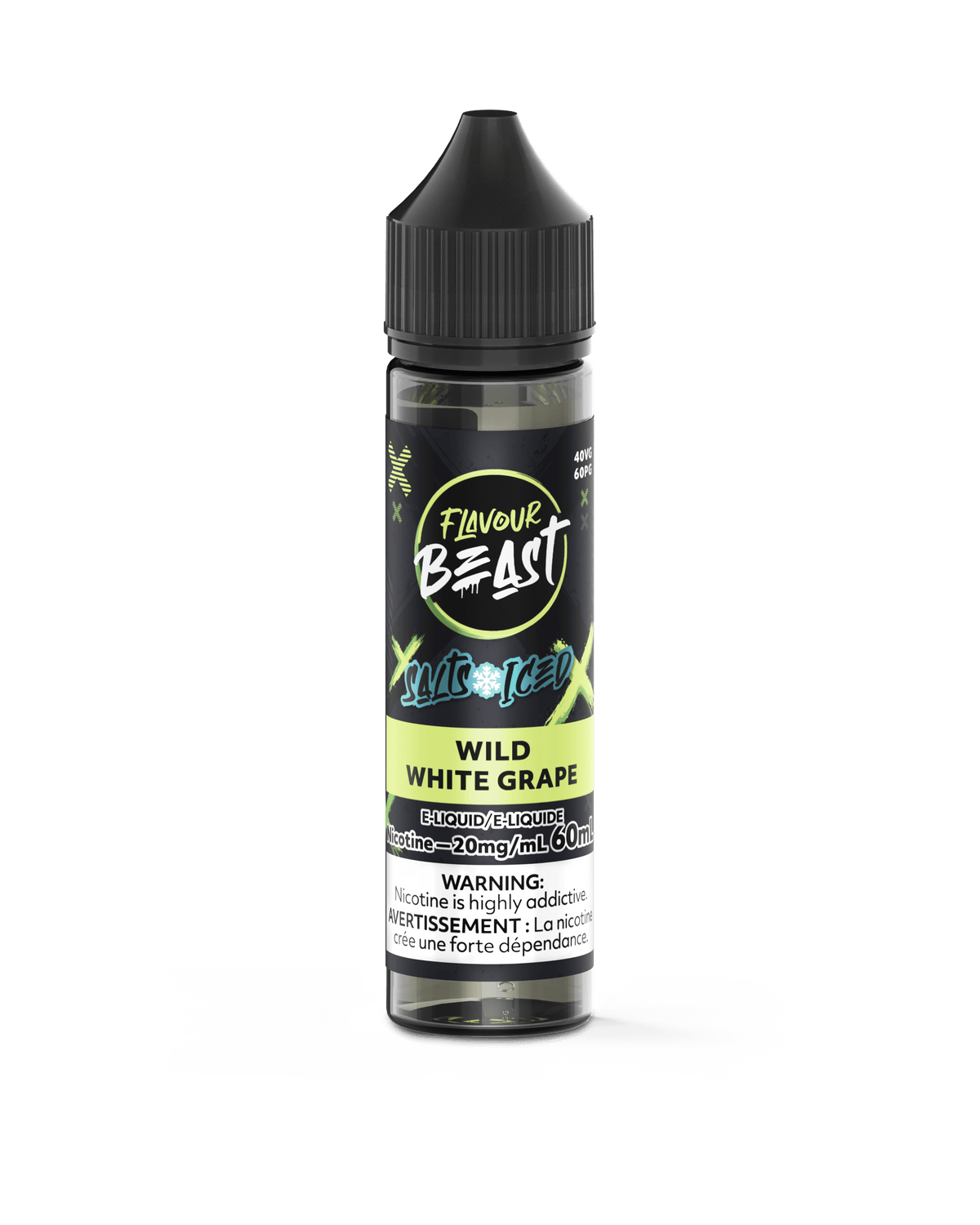 Flavour Beast 60ML Salt - Wild White Grape Iced Nic Salt E-Liquid available on Canada online vape shop