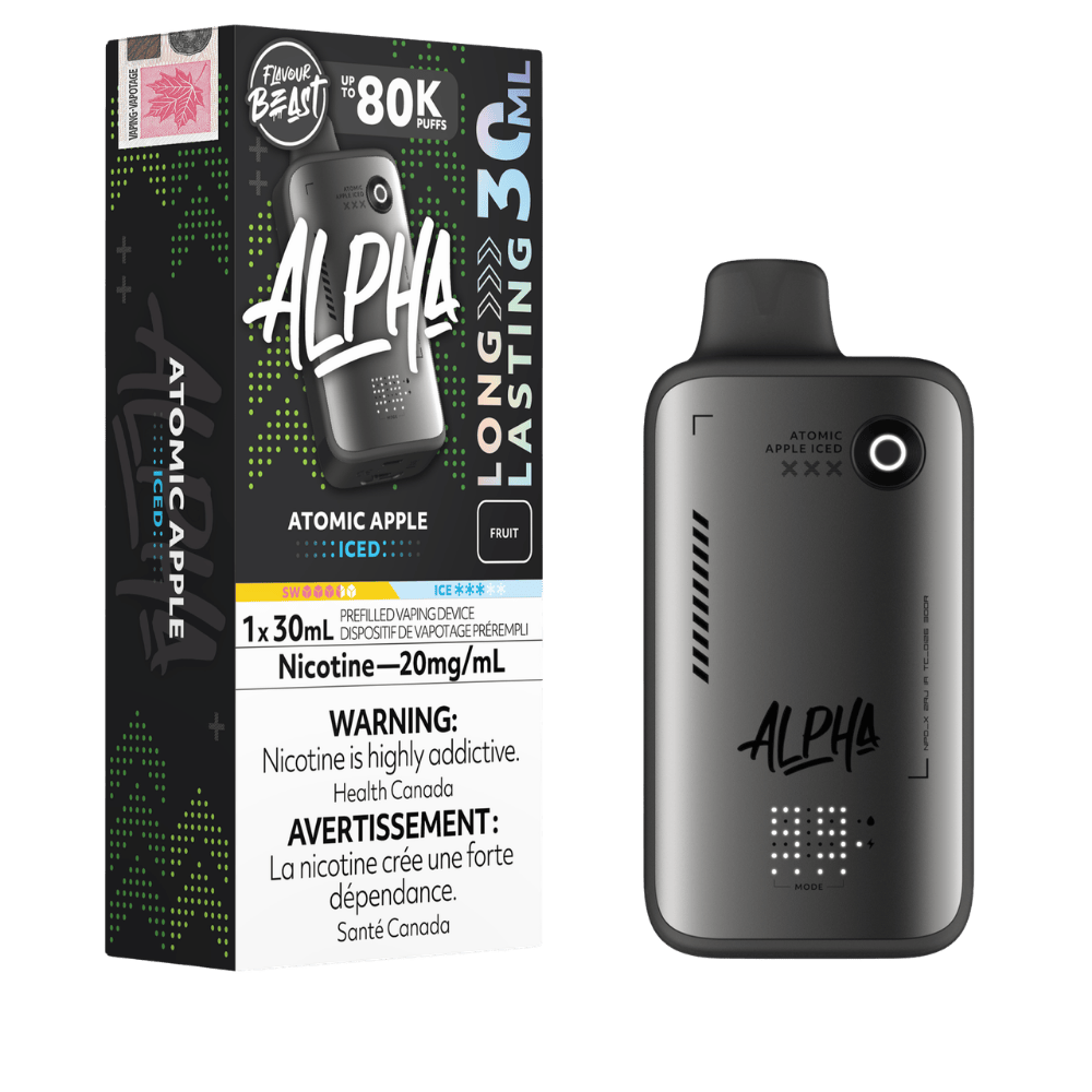 Flavour Beast Alpha 80K - Atomic Apple Iced Disposable Vape available on Canada online vape shop