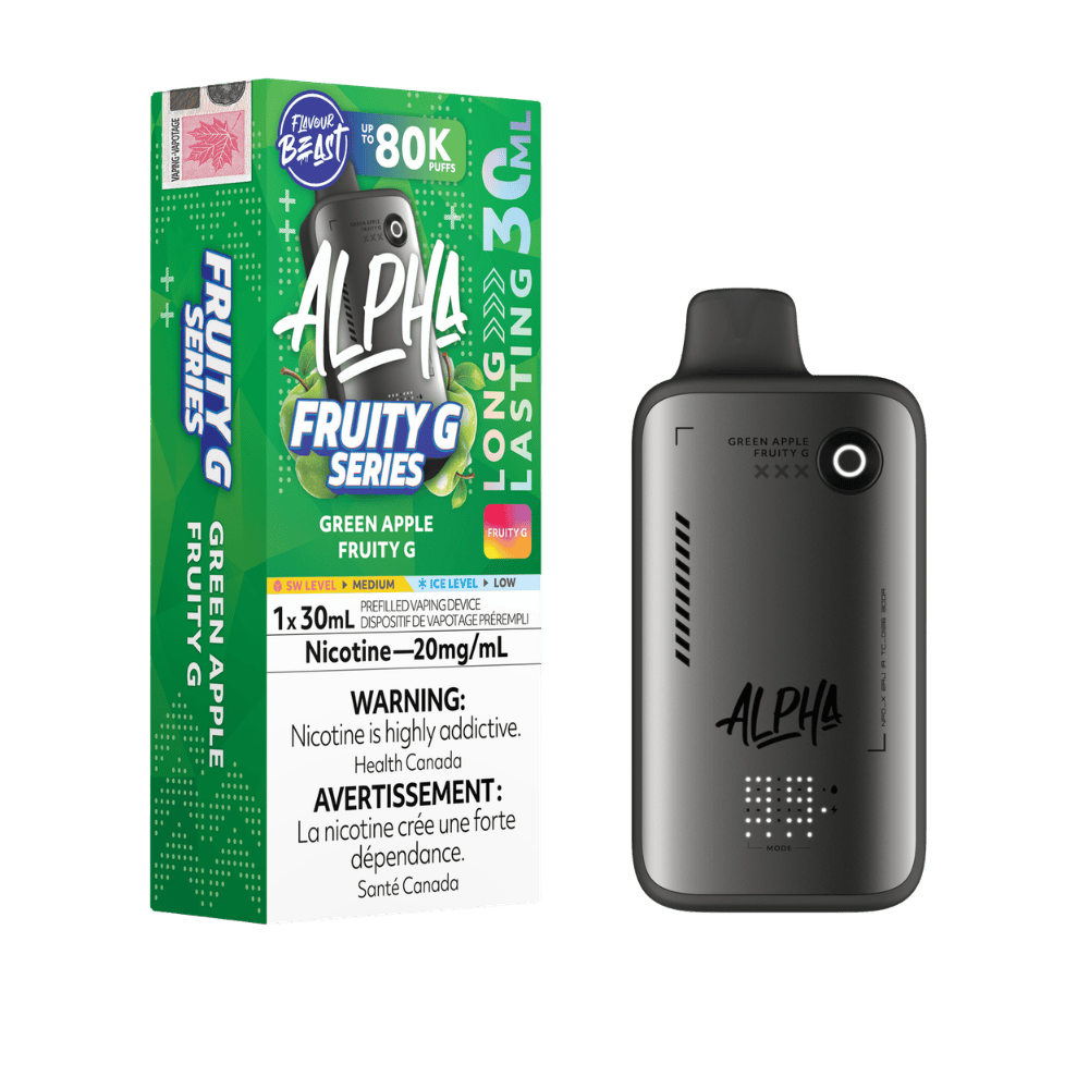 Flavour Beast Alpha 80K - Green Apple Fruity G Disposable Vape available on Canada online vape shop