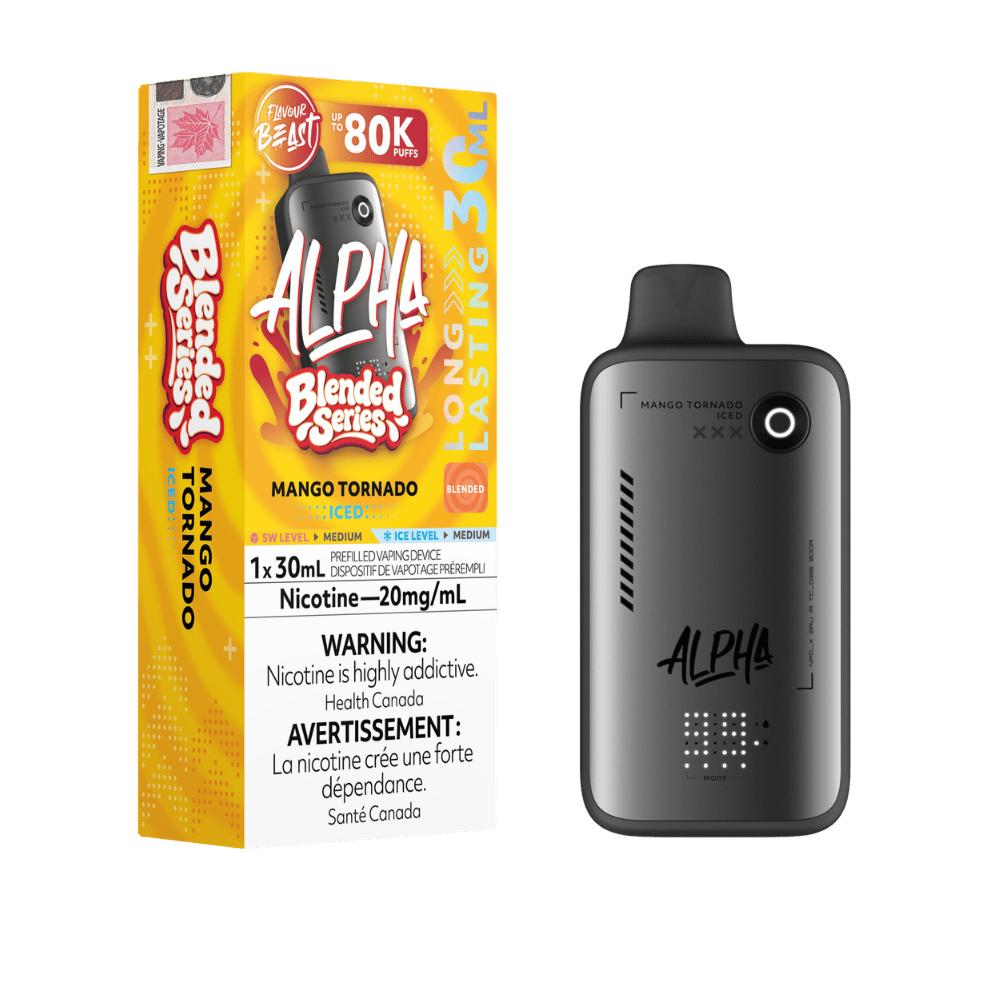 Flavour Beast Alpha 80K - Mango Tornado Iced Disposable Vape available on Canada online vape shop