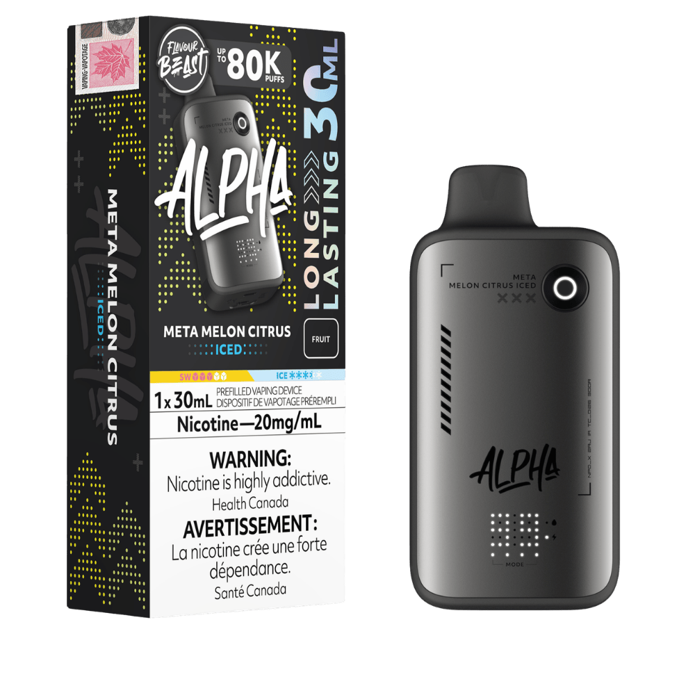 Flavour Beast Alpha 80K - Meta Melon Citrus Iced Disposable Vape available on Canada online vape shop