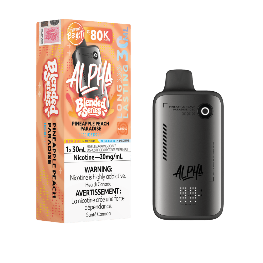 Flavour Beast Alpha 80K - Pineapple Peach Paradise Iced Disposable Vape available on Canada online vape shop