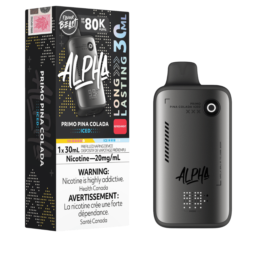 Flavour Beast Alpha 80K - Primo Pina Colada Iced Disposable Vape available on Canada online vape shop