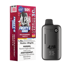 Flavour Beast Alpha 80K - Red Strawberry Fruity G Disposable Vape available on Canada online vape shop