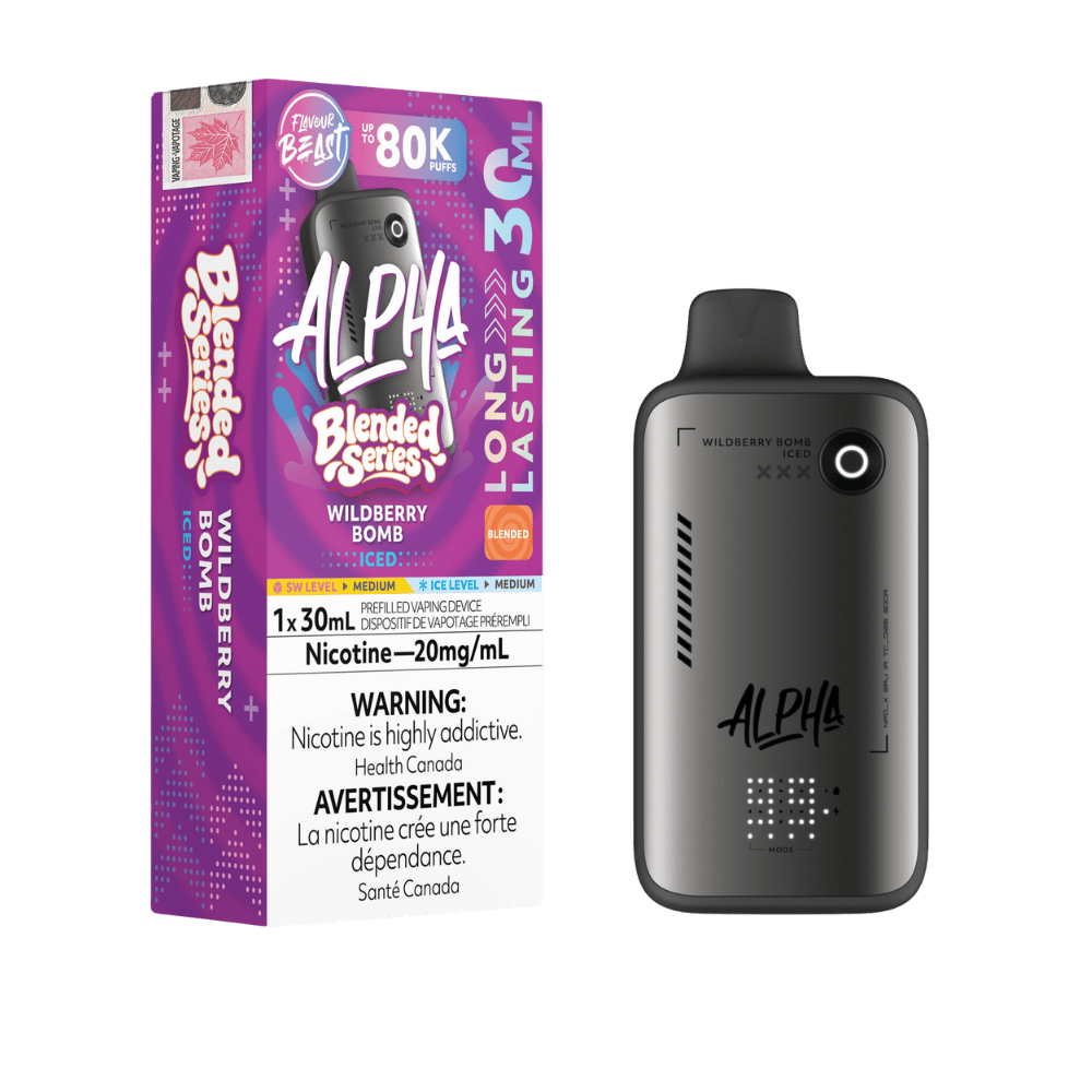 Flavour Beast Alpha 80K - Wildberry Bomb Iced Disposable Vape available on Canada online vape shop