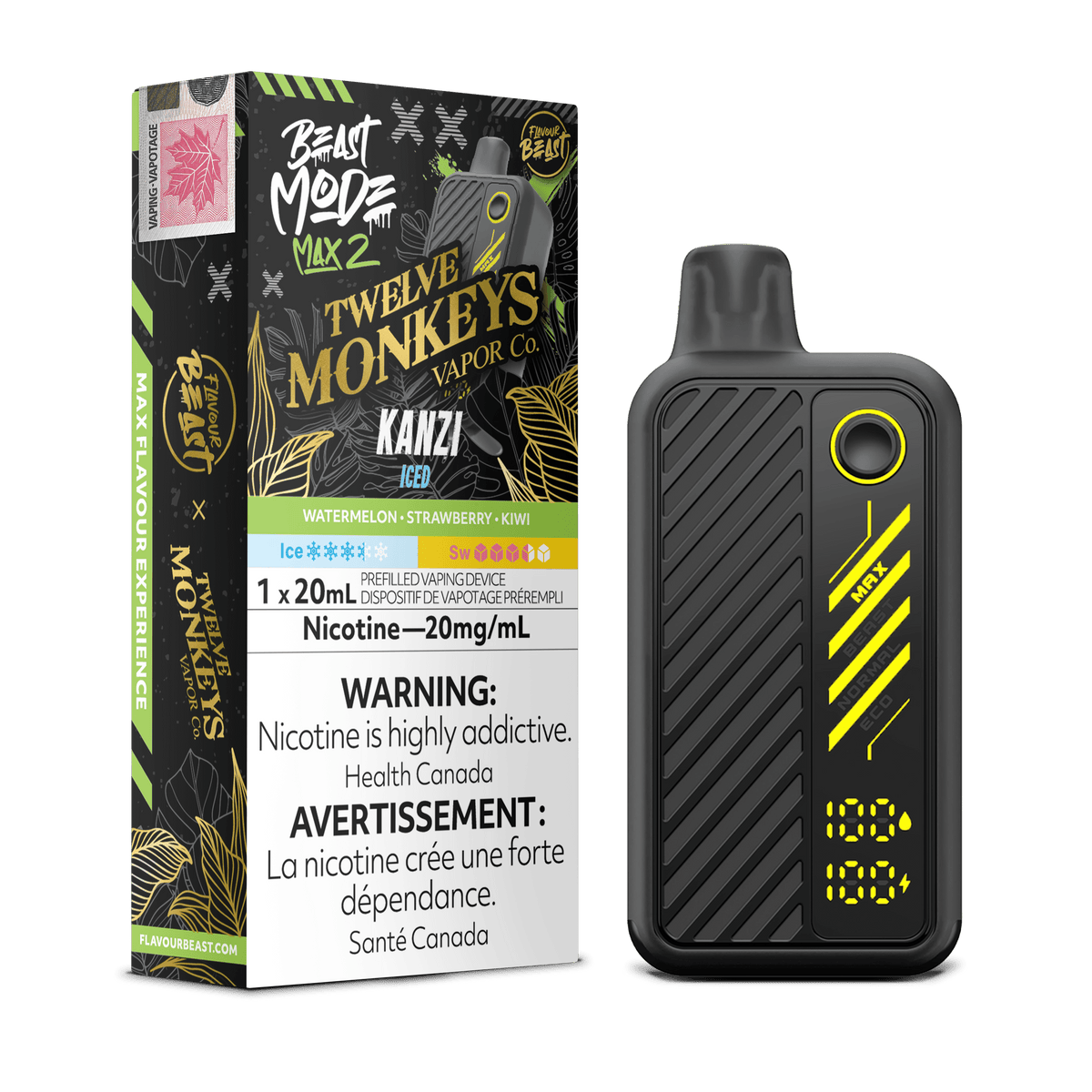 Kanzi Iced Beast Mode Max 2 – Strawberry Kiwi Disposable Vape Kanzi Iced Beast Mode Max 2 – Strawberry Kiwi Disposable Vape
