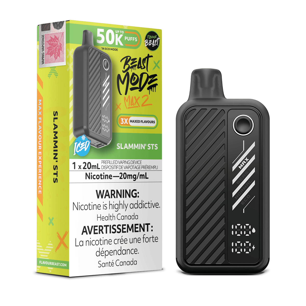 Flavour Beast Beast Mode Max 2 - Slammin' STS Disposable Vape available on Canada online vape shop