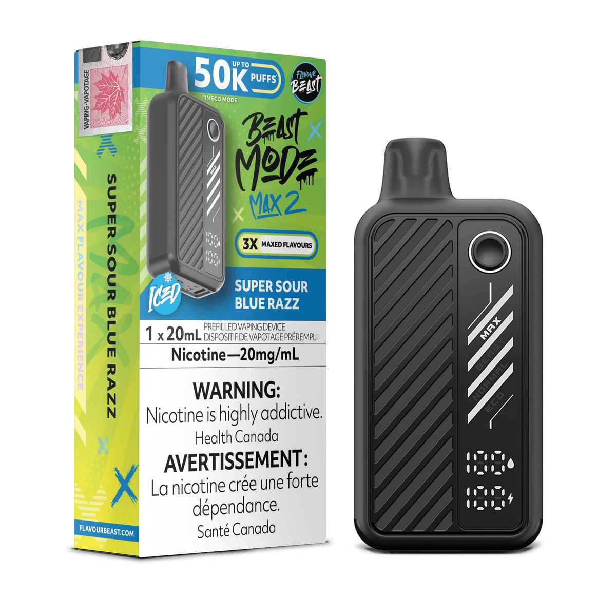Flavour Beast Max 2 Super Sour Blue Razz Ice | 50,000 Puffs DRAGON VAPE Flavour Beast Max 2 Super Sour Blue Razz Ice | 50,000 Puffs DRAGON VAPE