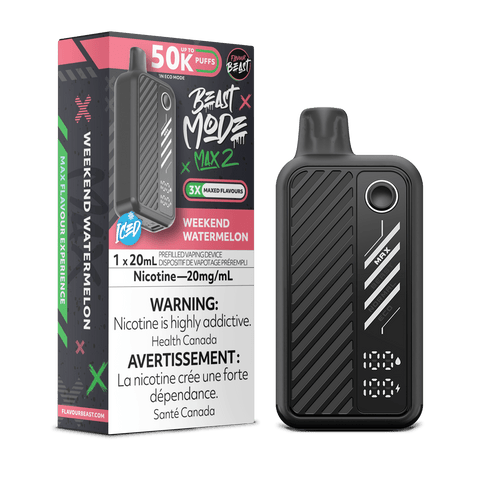 Flavour Beast Beast Mode Max 2 - Weekend Watermelon Disposable Vape available on Canada online vape shop