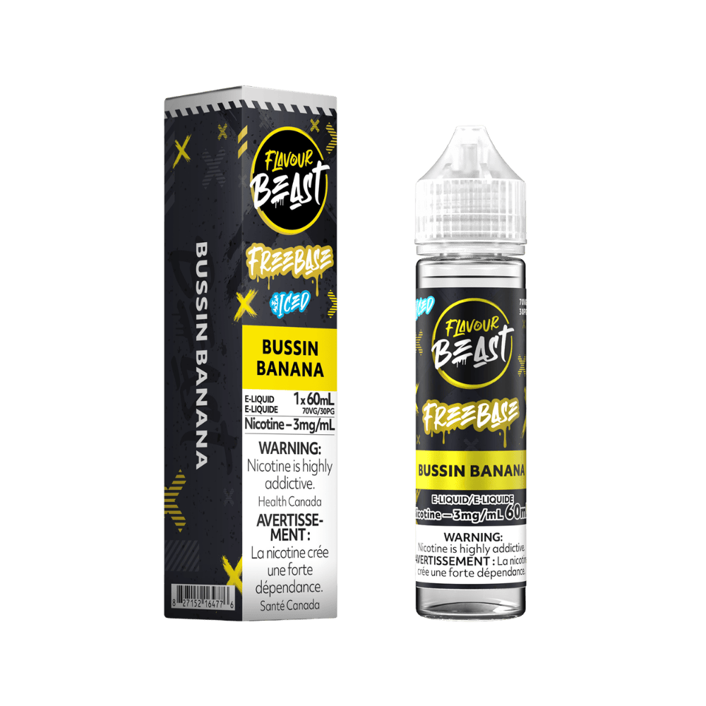Flavour Beast Freebase - Bussin Banana Iced E-Liquid available on Canada online vape shop