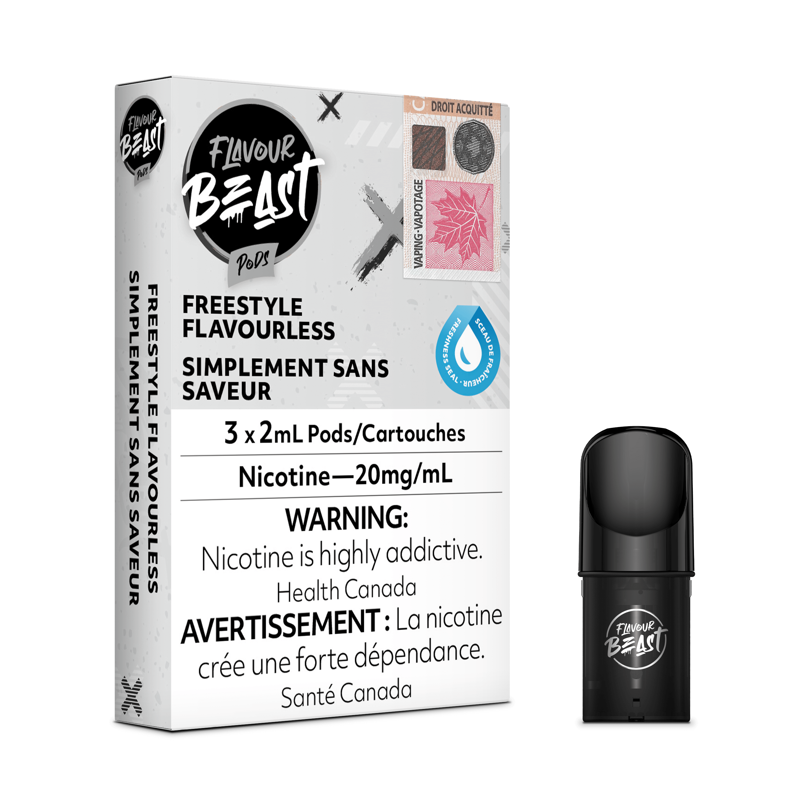 Flavour Beast - Freestyle Flavourless Vape Pod available on Canada online vape shop