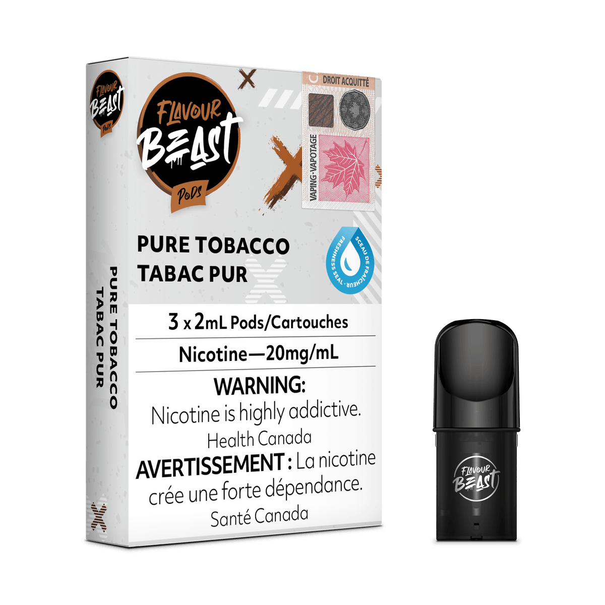 Flavour Beast - Pure Tobacco Vape Pod available on Canada online vape shop