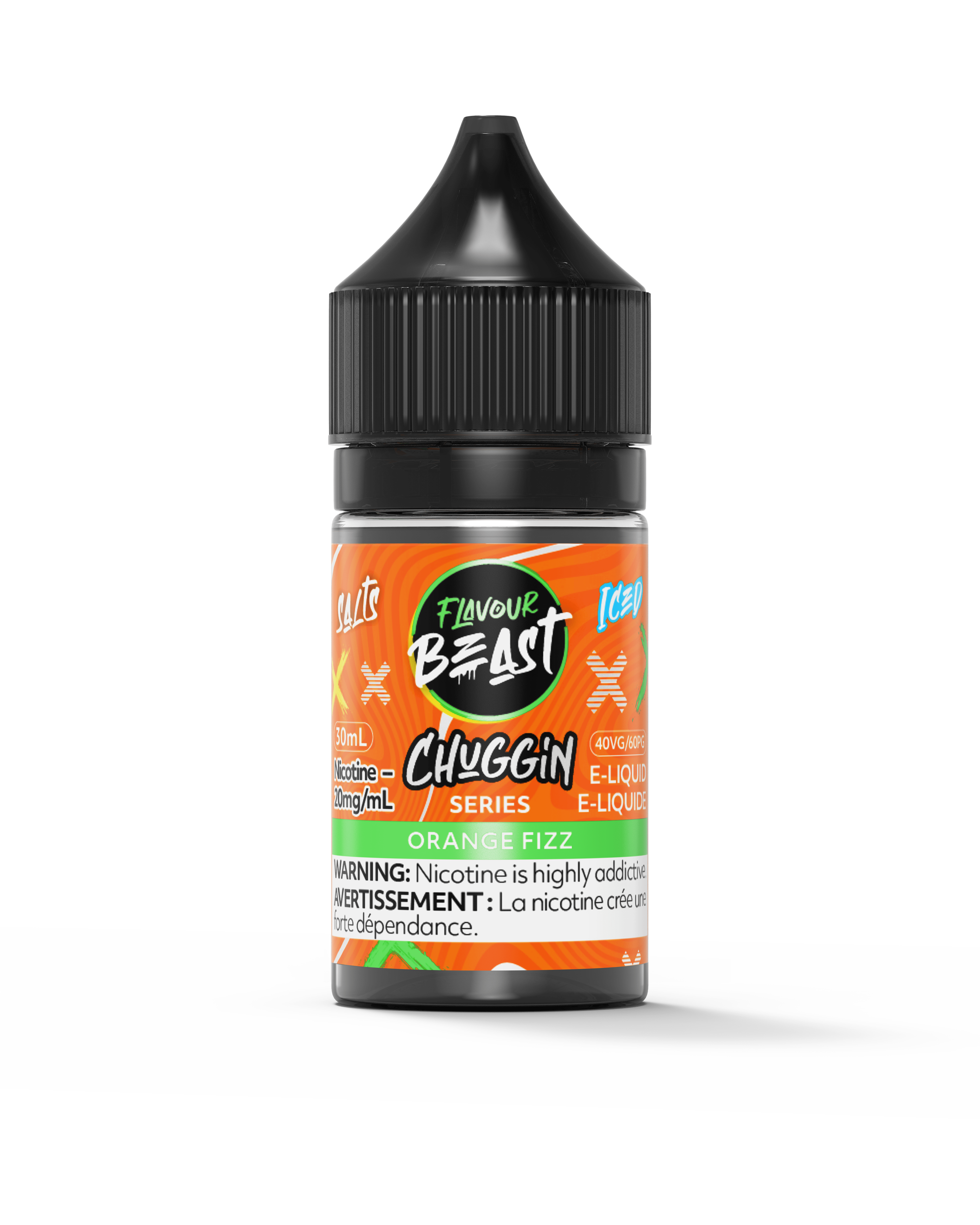 Flavour Beast Salt - Chuggin Orange Fizz Iced Nic Salt E-Liquid available on Canada online vape shop