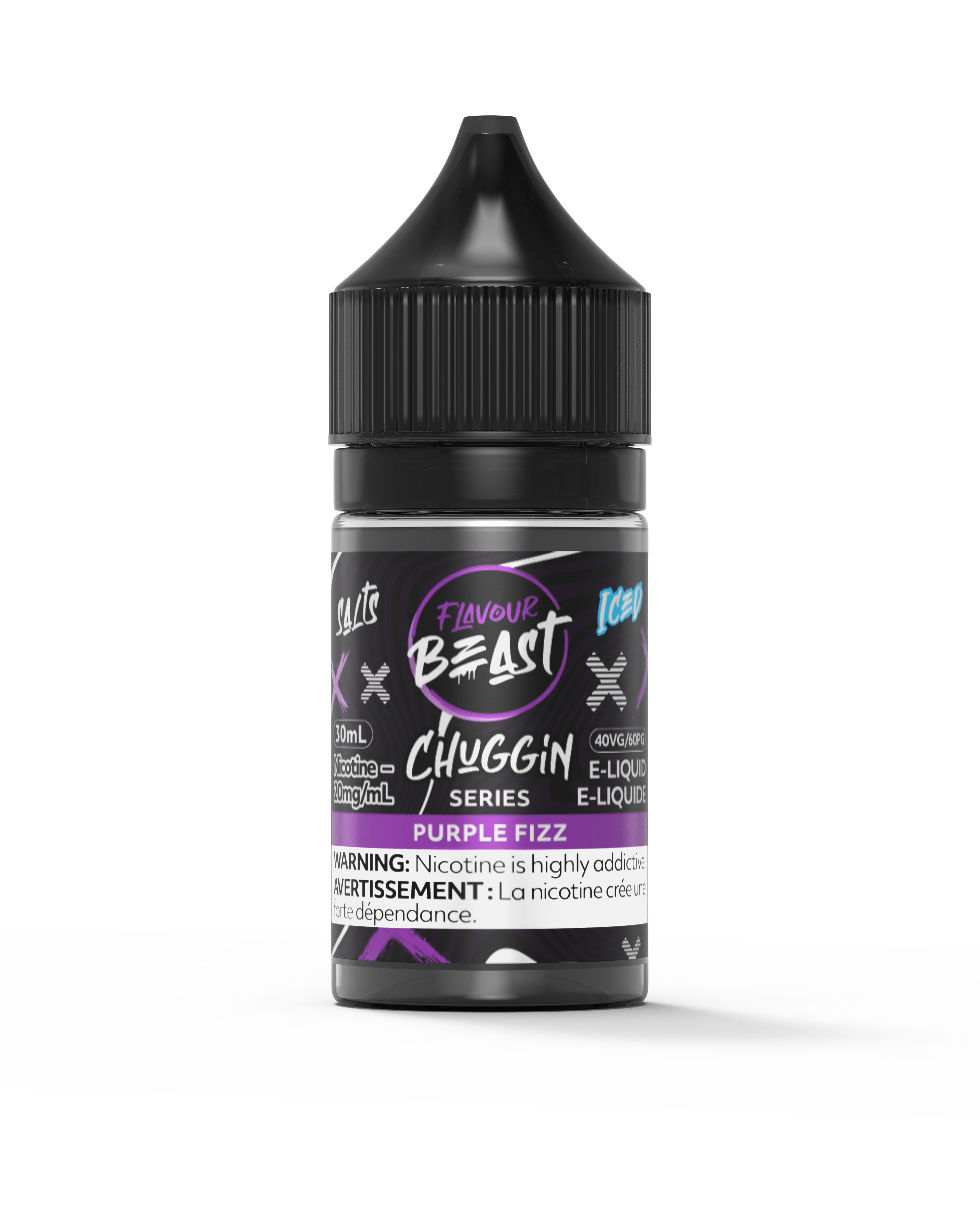 Flavour Beast Salt - Chuggin Purple Fizz Iced Nic Salt E-Liquid available on Canada online vape shop