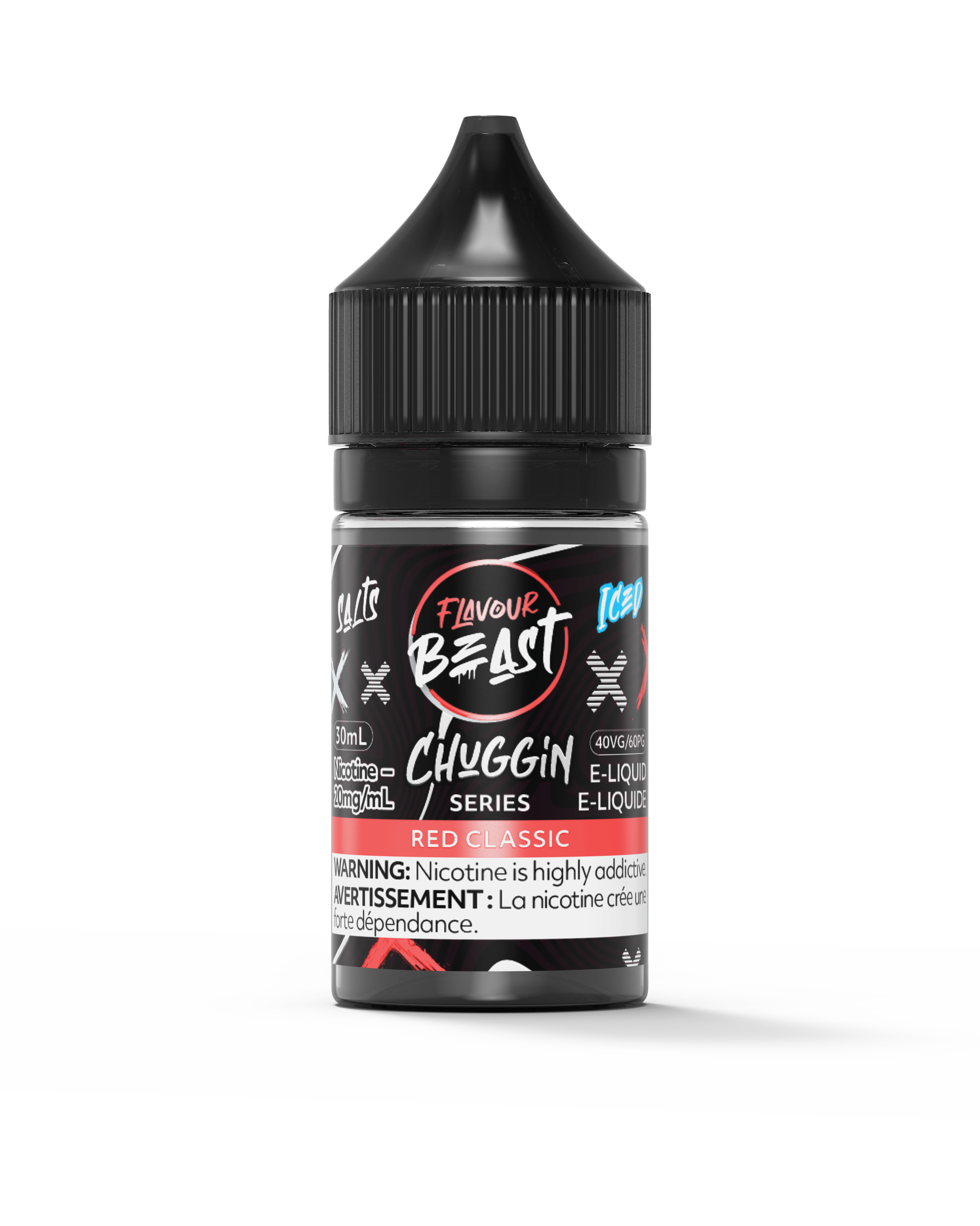 Flavour Beast Salt - Chuggin Red Classic Iced Nic Salt E-Liquid available on Canada online vape shop