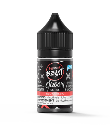 Flavour Beast Salt - Chuggin Red Classic Iced Nic Salt E-Liquid available on Canada online vape shop